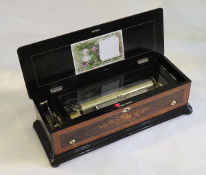 An antique Swiss Cylinder musical box